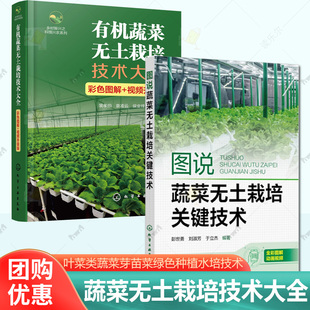 有机蔬菜无土栽培技术大全 图说蔬菜无土栽培关键技术 彩色图解 裴孝伯 叶菜类蔬菜芽苗菜绿色种植水培技术书籍 视频升级版 2册