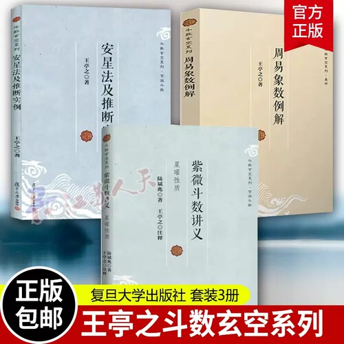 任选】紫微斗数讲义周易象数例解安星法及推断实例 斗数玄空系列3册王亭之陆斌兆紫薇斗数讲义解密周易六十四卦易学入门书籍