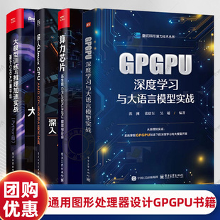 算力芯片 通用图形处理器设计GPGPU编程模型与架构原理 高性能 CPU NPU微架构分析书籍 任选 GPU GPGPU深度学习与大语言模型实战