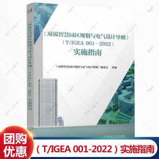 实施指南 双碳智慧园区规划与电气设计导则T 2022 001 双碳智慧园区规划设计系统设计施工运维管理书籍 IGEA