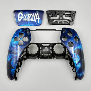 PS5手柄外壳代改定制替换壳DIY哥斯拉主题改装ds5手柄面壳触摸板