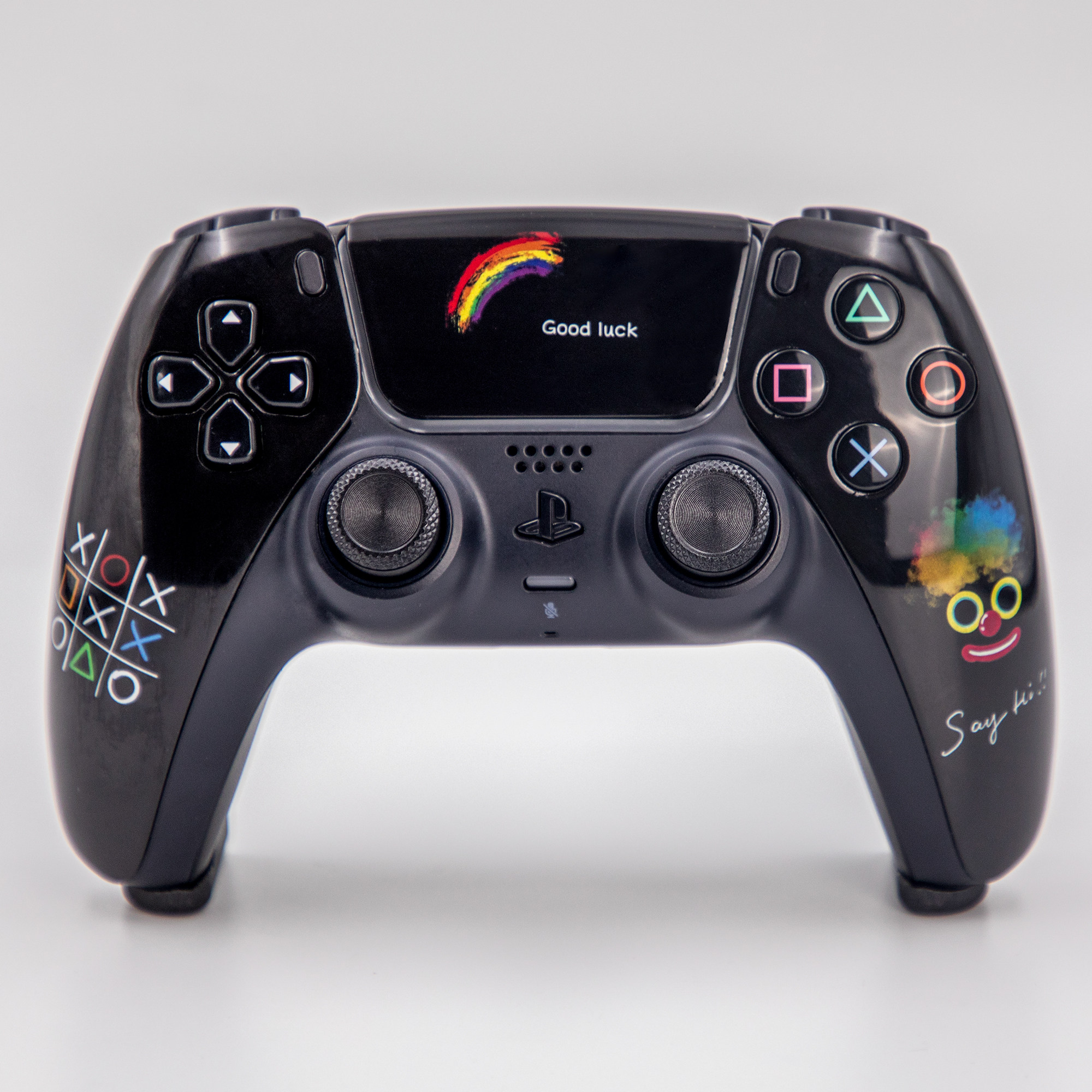 PS5手柄tmr电磁摇杆彩虹个性游戏主题ds5二手原装DIY改装手柄换壳