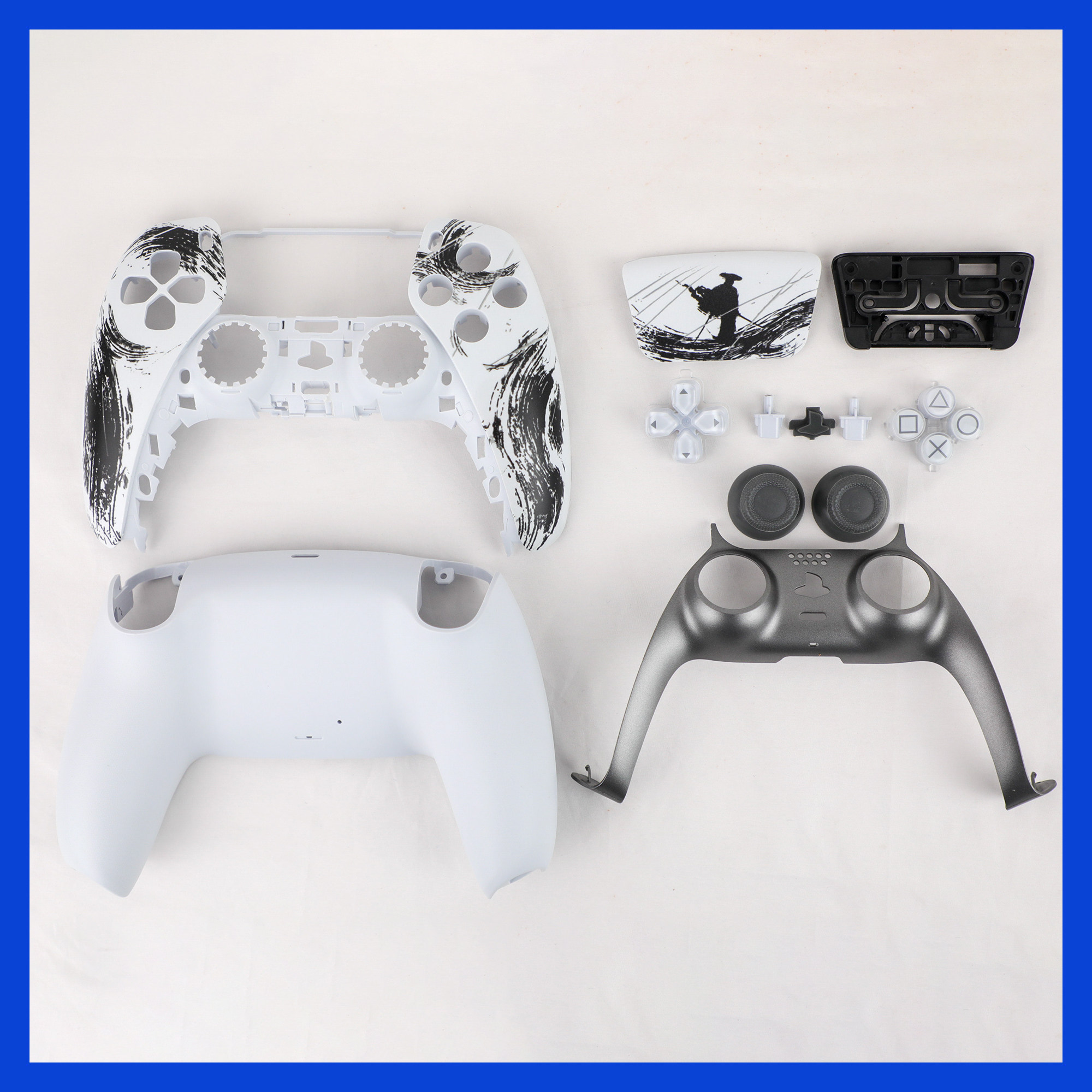 PS5手柄外壳羊蹄山之魂主题替换壳DIY改装面壳ds5手柄面壳PC