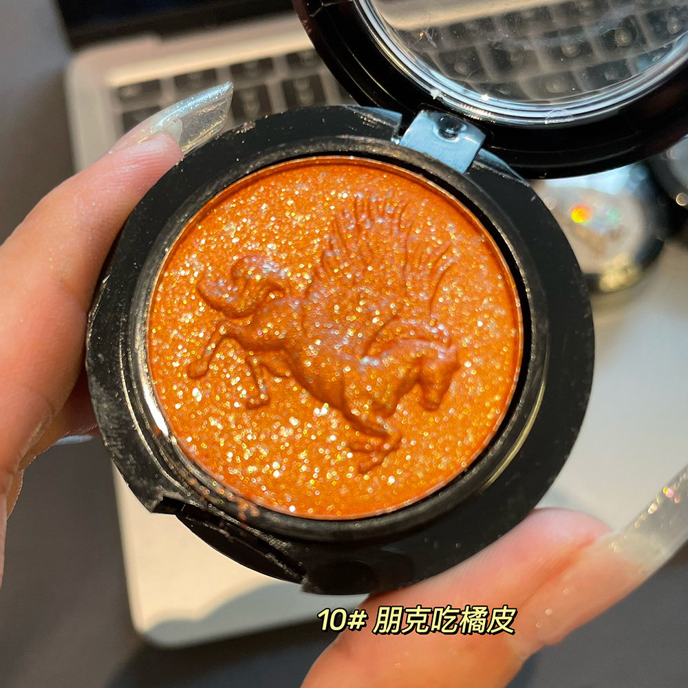 高饱和橘色眼影盘单色土豆泥珠光