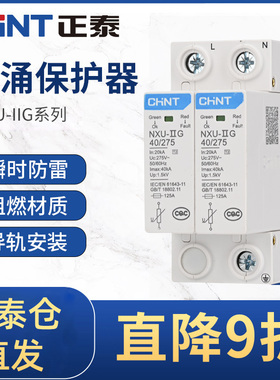 正泰浪涌保护器nxu二级电源防雷器避雷2p家用4p防雷击电涌保护器