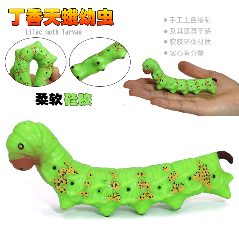 软胶昆虫硅胶模型毛毛虫认知玩具
