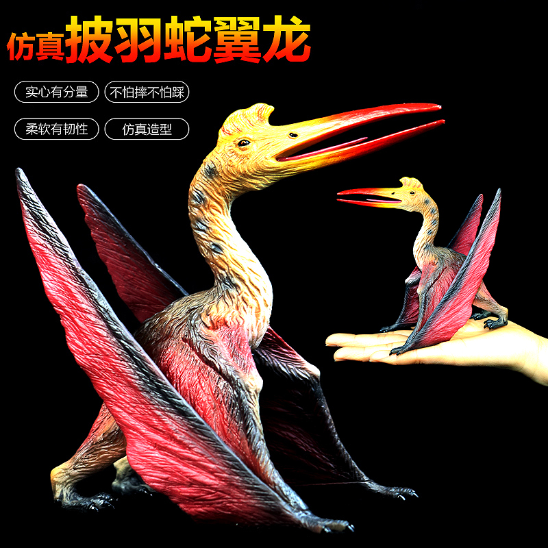 仿真披羽蛇翼龙模型飞行恐龙玩具