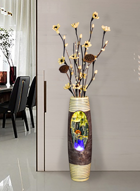 巧娜树脂加湿现代客厅流水摆件