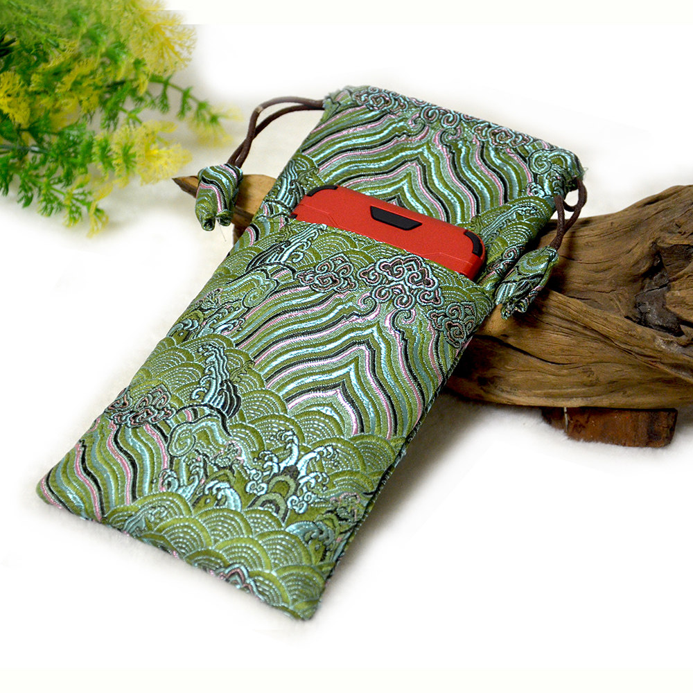 织锦缎手机布袋子加厚加绒智能手机包竖款丝绸布艺零钱包便携通用,饰品/流行首饰/时尚饰品新,首饰袋,淘宝优惠券,粉丝福利购,淘宝优惠卷