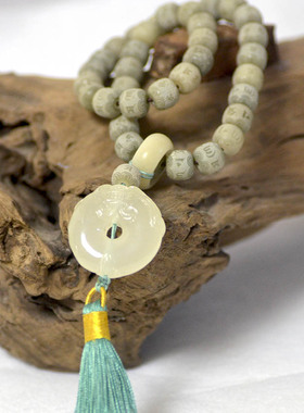 白玉菩提根文玩手串手持学生盘玩