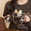 饰 毛衣别针设计感小众配大衣装 可爱布艺兔子小马胸针女款 2025新款