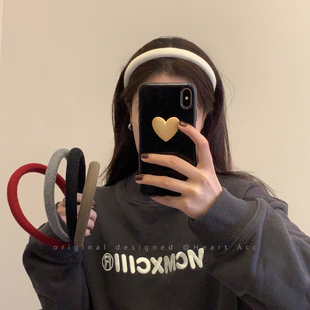 高颅顶白色发箍女款2025新款洋气头饰法式高级感时尚外出百搭头箍