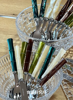 正品保障 假一赔三 意大利Rivadossi竹节不锈钢牛排刀叉送礼套装