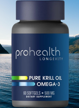 美国ProHealth 南极纯磷虾油Omega-3细胞关节500毫克60粒软胶囊