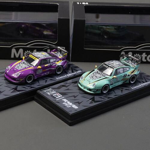 Motokit 1:64 保时捷RWB993 老坛酸菜 藤椒涂装 合金汽车模型