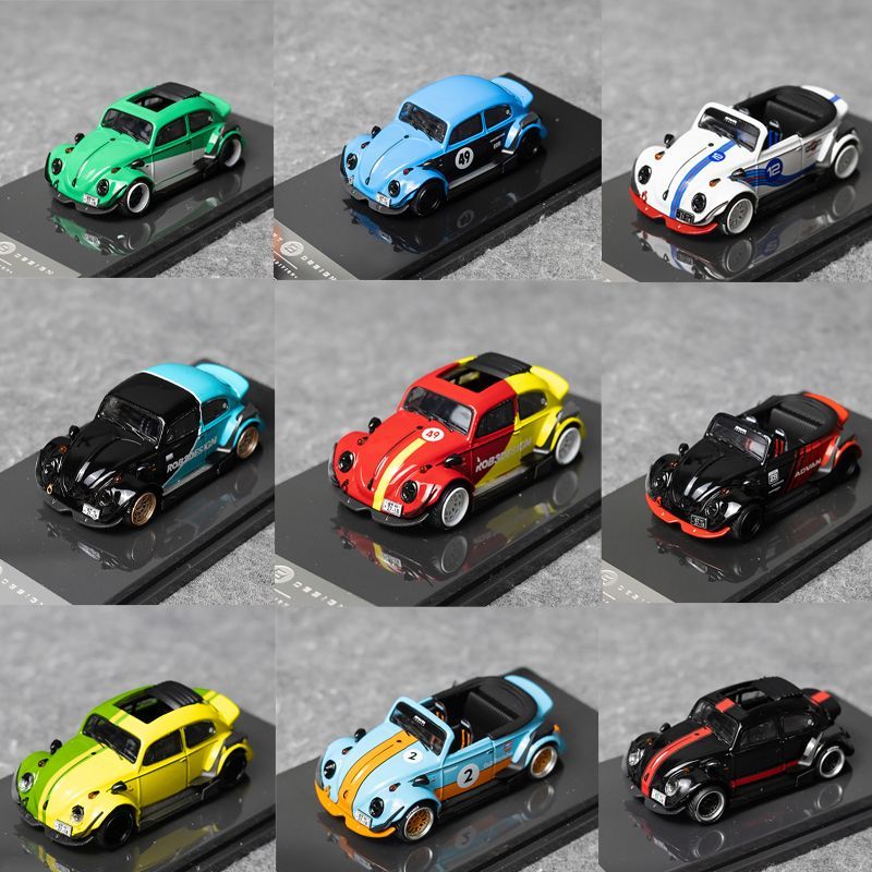 INSPIRE1:64合金敞篷甲壳虫海湾RWB GULF马天尼jps模型ADVAN摆件