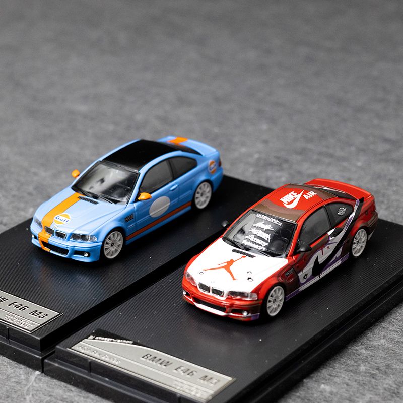 Street Weapon SW 1:64宝马BMW E46 M3海湾GULF合金汽车模型摆件