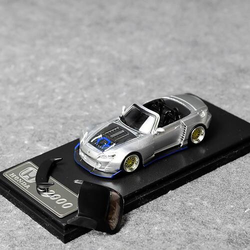 RM 犀牛1:64本田 S2000宽体改装敞篷跑车仿真合金汽车模型
