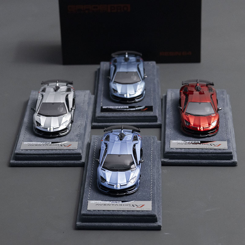 现货 Grade Pro 1:64 兰博基尼SVJ LP770-4 Aventador 树脂车模