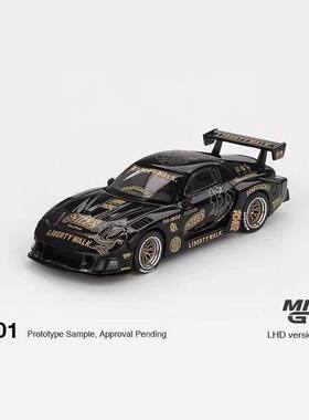 MINIGT[1101]马自达 RX7 超级剪影 LBWK黑金1:64合金车模