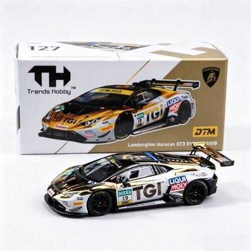 【现货】TH 1:64 #127兰博基尼 GT3 EVO2 DTM 19号合金汽车模型