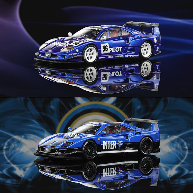 车魔王 1:64 法拉力F40 LB宽体 鸥翼门 概念改装版 合金汽车模型