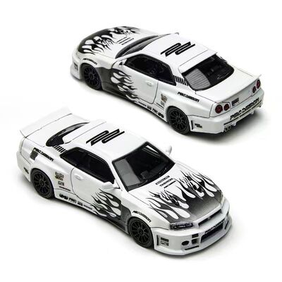现货 TimeMicro × PSC DESIGNR34 齿虎1/64合金汽车模型