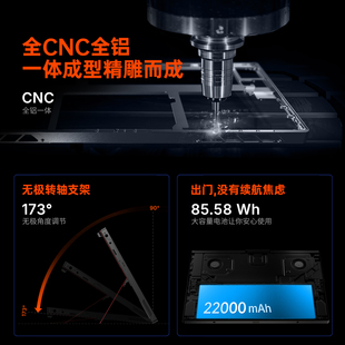 AMD 二合一水冷平板笔记本 395游戏办公 Super 壹号本onexplayer