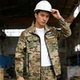春秋耐磨迷彩服工作服套装 劳保服汽修工地工人户外加厚网格 男工装