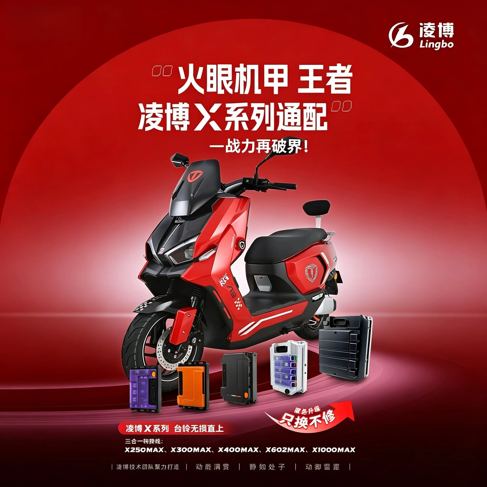 凌博控制器直上台铃电动车火眼机甲王者X260/X300/X400保留功能