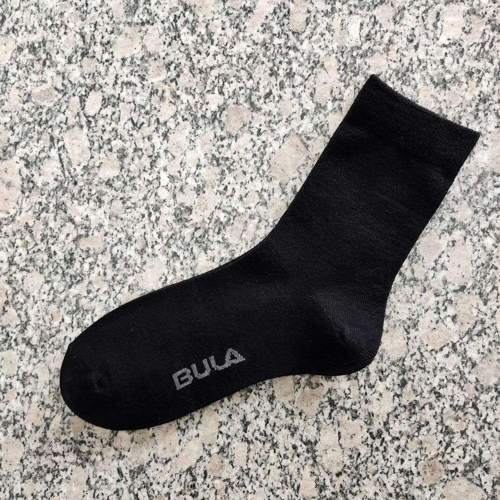 美利奴羊毛袜男士中筒薄款纯黑色透气排汗抗菌防臭加拿大外贸袜子