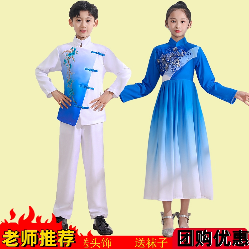 男女朗诵大合唱演出服
