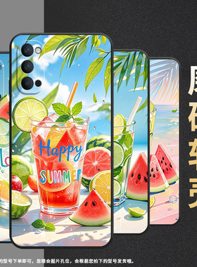 适用opporeno手机壳3元气版纯黑色pccm00商务0pp0renoace保护套ace2西瓜冰饮reno4pckm70硅胶reno5软壳