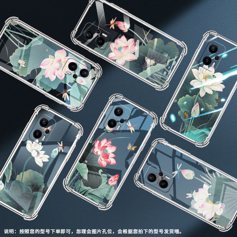 适用小米PocoX2手机壳小米PocoX3荷花PocoX3NFC+气囊壳小米PocoX3Pro防摔小米PocoX3NFC高级感保护套