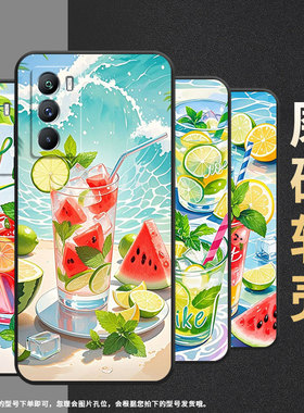 适用vivot1手机壳5g国外版黑色v2151商务vivit2防摔t2x西瓜冰饮全包t1x时尚v2334男女款t1pro硅胶保护套