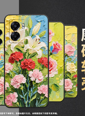 适用OPPOA57手机壳4G2022国外PFTM20硅胶0pp0A58x黑色CPH2577高级A74/A77S防摔5G轻薄A60春天油画保护套