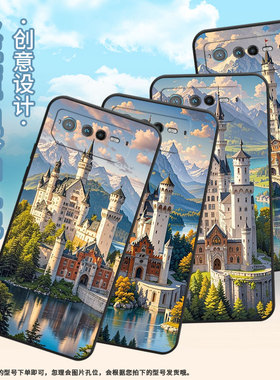 适用华硕ROG6手机壳AI2201_D全包边ROG7软壳AsusROGPhone8耐磨ROG8Pro雄伟的城堡AI2205_C硅胶9Pro保护套