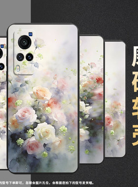 适用vivoX9手机壳viv0X9sPlus防摔V1938T超薄viviX80Lite男女X23硅胶X60商务X80V2133A时尚梦幻蔷薇花软壳