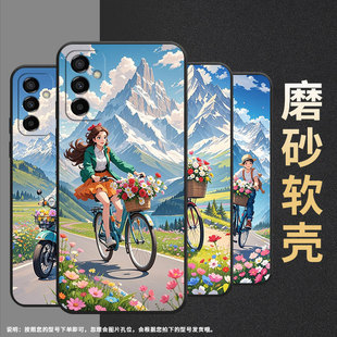 适用三星M02手机壳M04奶呼呼SM M145F黑色M20硅胶M21s保护套 M105F全包边samsungM12磨砂壳M13防摔爆SM