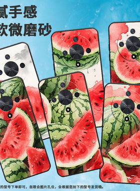 适用荣耀X9A手机壳ALI-NX1商务X9C黑色新鲜大西瓜X50Pro防摔V40轻奢版ALI-AN00软壳X50GT硅胶荣耀V40保护套