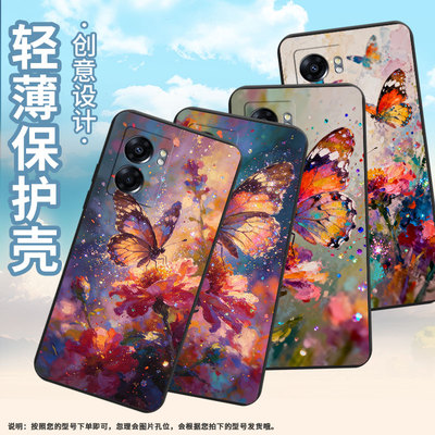 适用oppoa78手机壳4g2022国外pftm20硅胶0pp0a58x纯黑色cph2577高级a60/a74防摔5g轻薄油画蝴蝶a77保护套