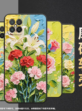 适用荣耀Play4手机壳Play3E防摔TNNH-AN00全包honorPlay5TPro/6T商务油画的玫瑰RKY-AN10保护套Play9T软壳