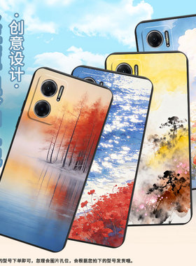 适用红米Prime+手机壳高级感时尚红色花海Redmi10磨砂壳全包边红米10Power潮流红米10C男女款小米保护套