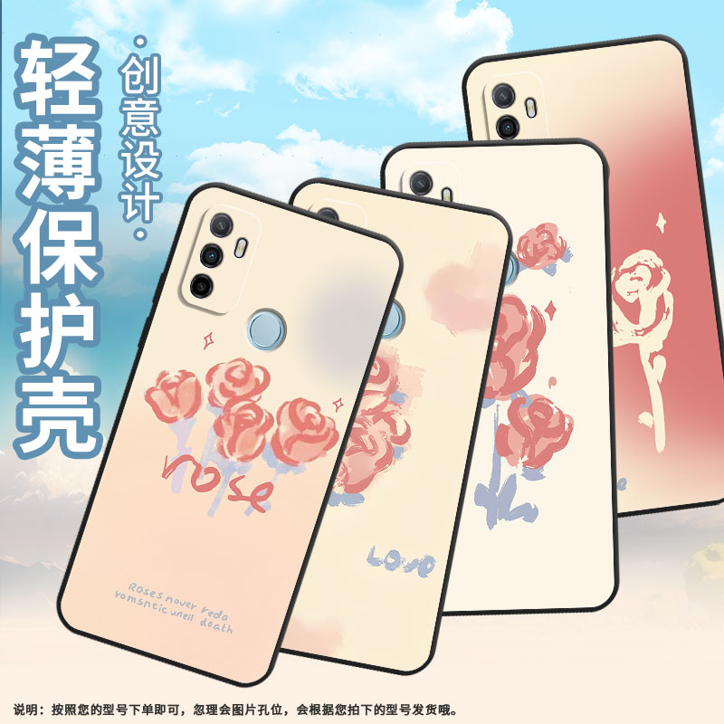 适用OPPOA1K手机壳CPH1923A11x磨砂壳CPH1803复古玫瑰A5耐磨2020男女A9x软壳0pp0A7皮套A8高级A12保护套