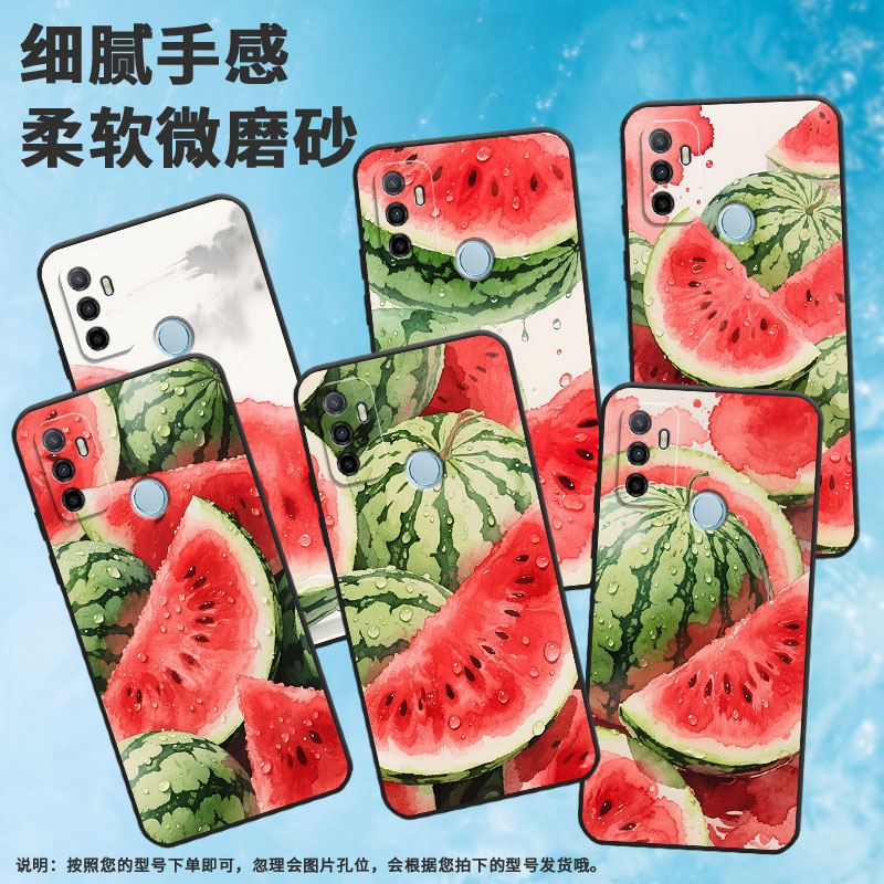 适用OPPOA1K手机壳CPH1923A3s磨砂壳CPH1803满屏西瓜A5耐磨2020男女A5s软壳0pp0A16皮套A8高级A12保护套