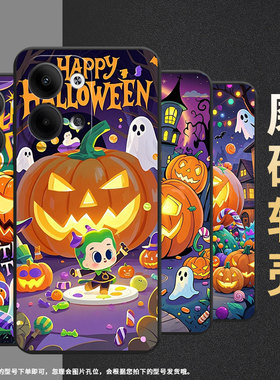 适用opporeno6pro+手机壳cph2109欢乐万圣节保护套reno9全包边0pp0reno10pro硅胶pjh110商务reno5pro磨砂壳