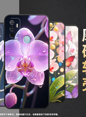 适用OPPOA1K手机壳CPH1923黑色A11s磨砂壳CPH1803蝴蝶兰花枝A52020男女A3s软壳0pp0A7皮套A8高级A12保护套