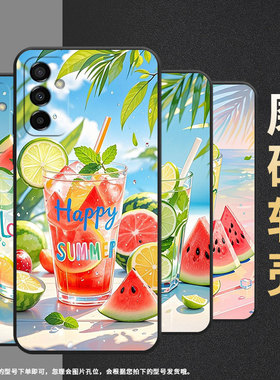 适用三星m02手机壳m04水彩风格sm-m105f全包边samsungm12磨砂壳m23防摔爆sm-m145f黑色m20硅胶m21保护套