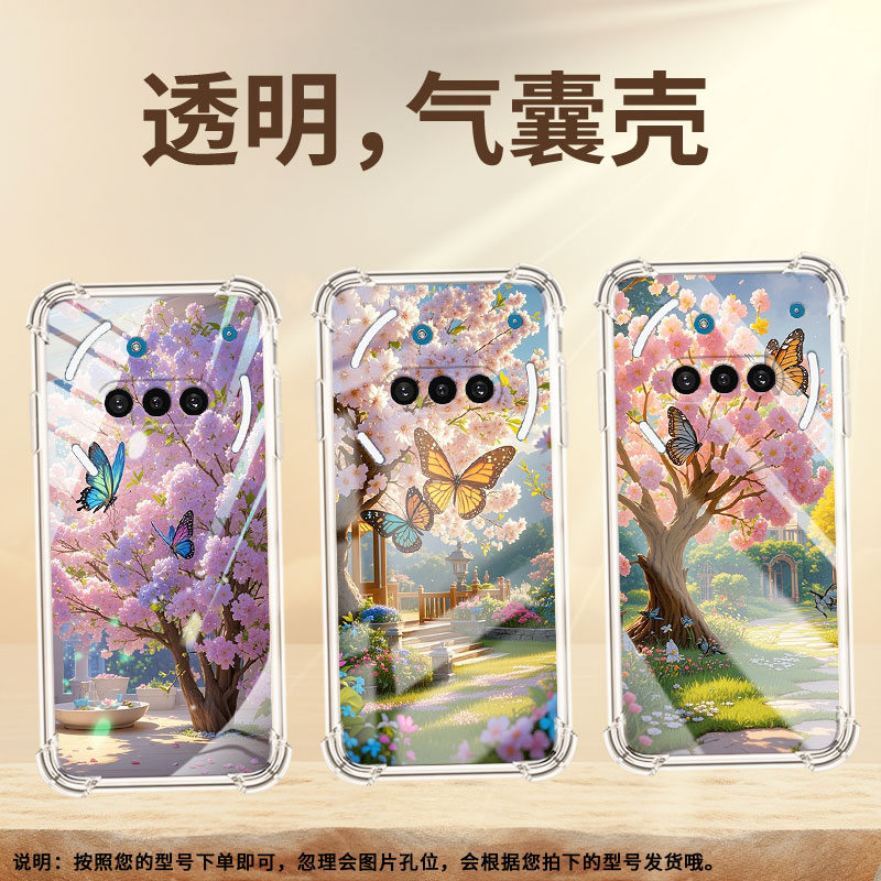 适用NothingPhone3APro手机壳PhoneCMF2Pro防摔樱花蝴蝶气囊壳Phone3A中国风NothingPhone3高级感保护套