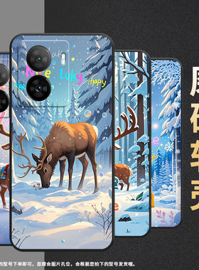 适用iQOOZ1手机壳iQOOZ1x防摔V2073A软壳Z5x雪景麋鹿iQOOZ6Pro全包边iQOOZ10X商务Z9TurboV2312A保护套